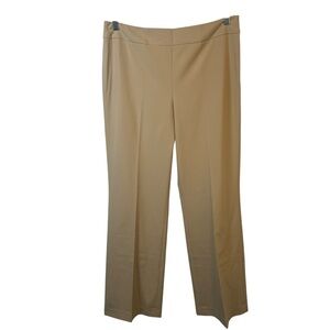 Talbots Classic Side Zip Khaki Straight Leg Pants Size 12 NWT